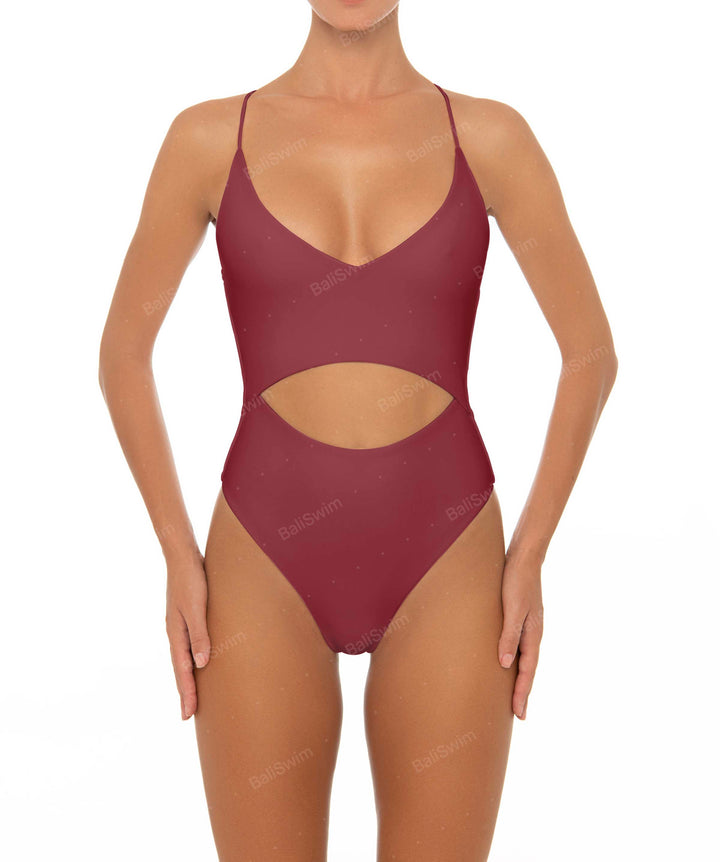 BSWS-S33 V-Neck Cut Out One Piece