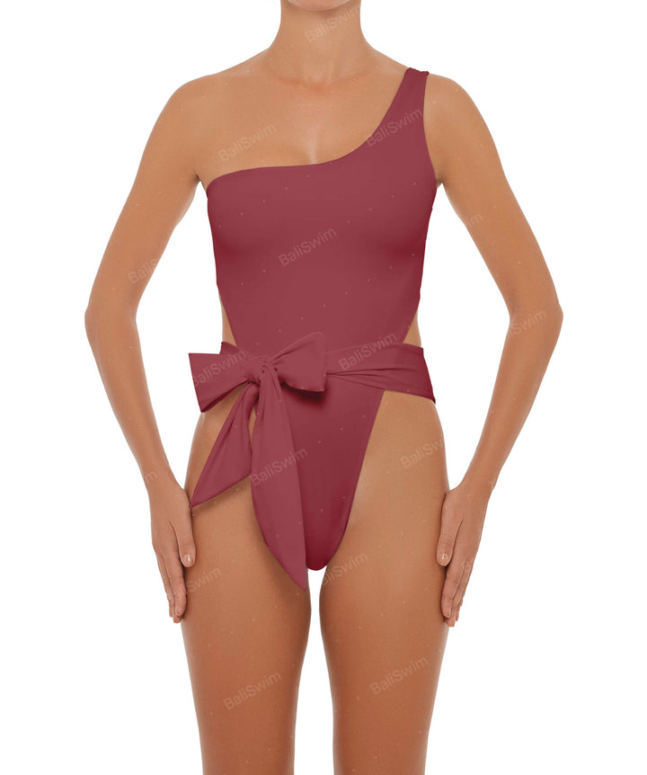 BSWS-S37 Asymmetrical Wrap One Piece