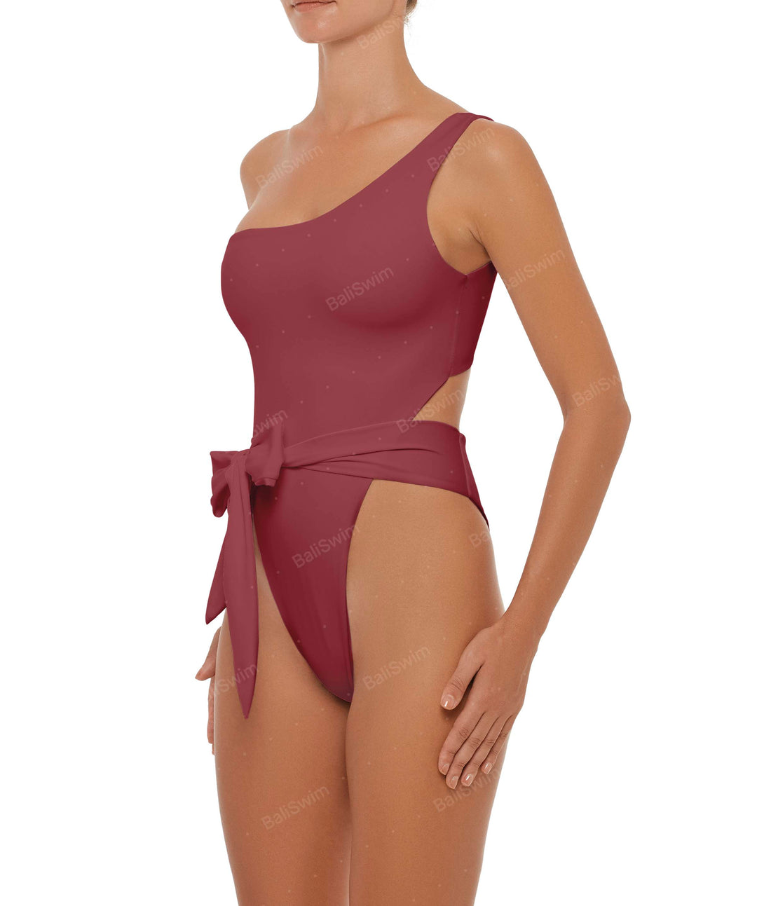 BSWS-S37 Asymmetrical Wrap One Piece