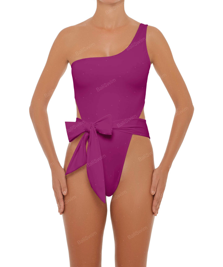 BSWS-S37 Asymmetrical Wrap One Piece