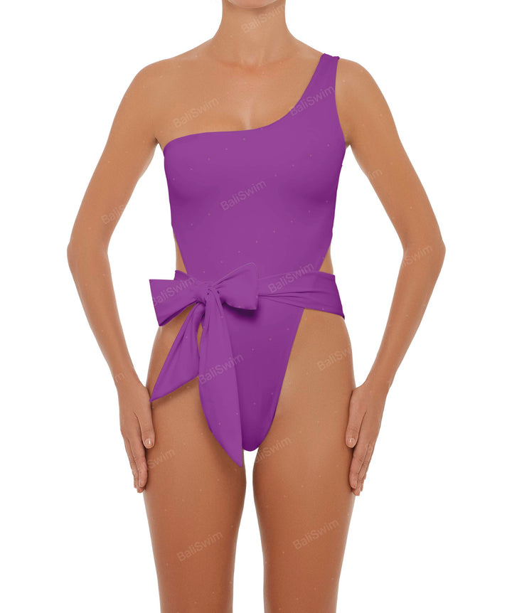 BSWS-S37 Asymmetrical Wrap One Piece