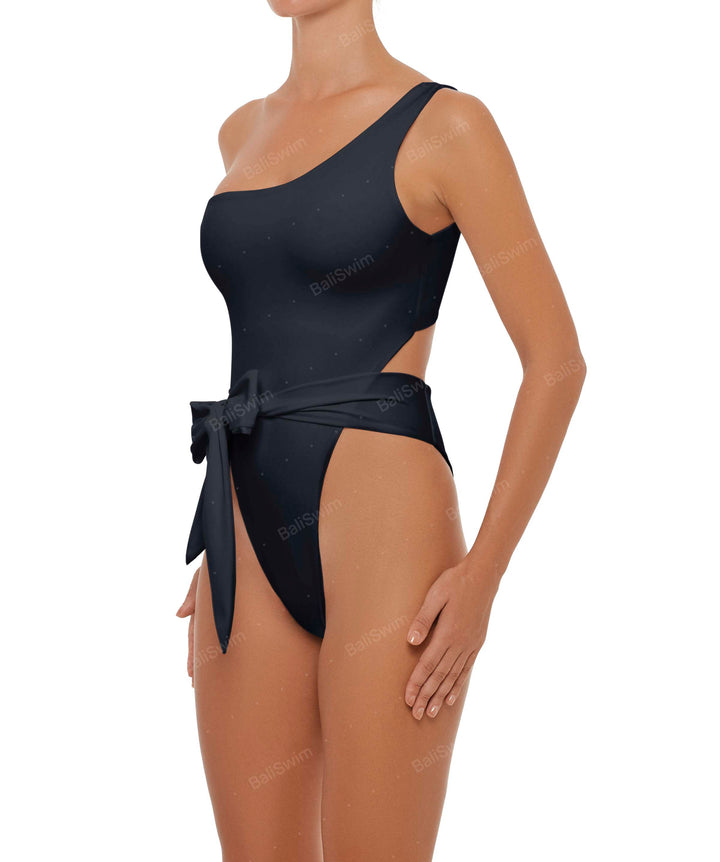BSWS-S37 Asymmetrical Wrap One Piece