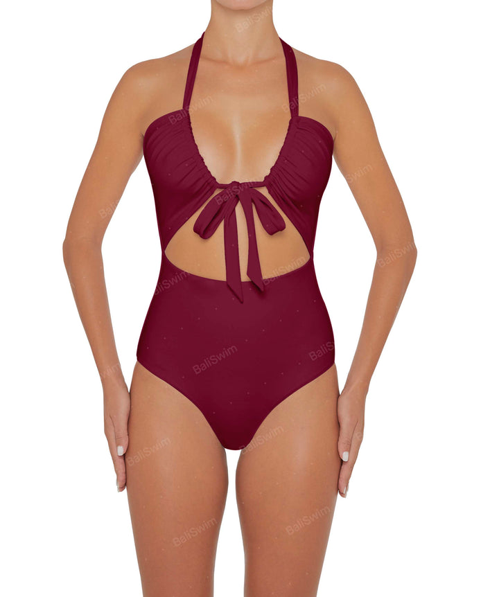 BSWS-S48 Halter Center Front Cutout One Piece