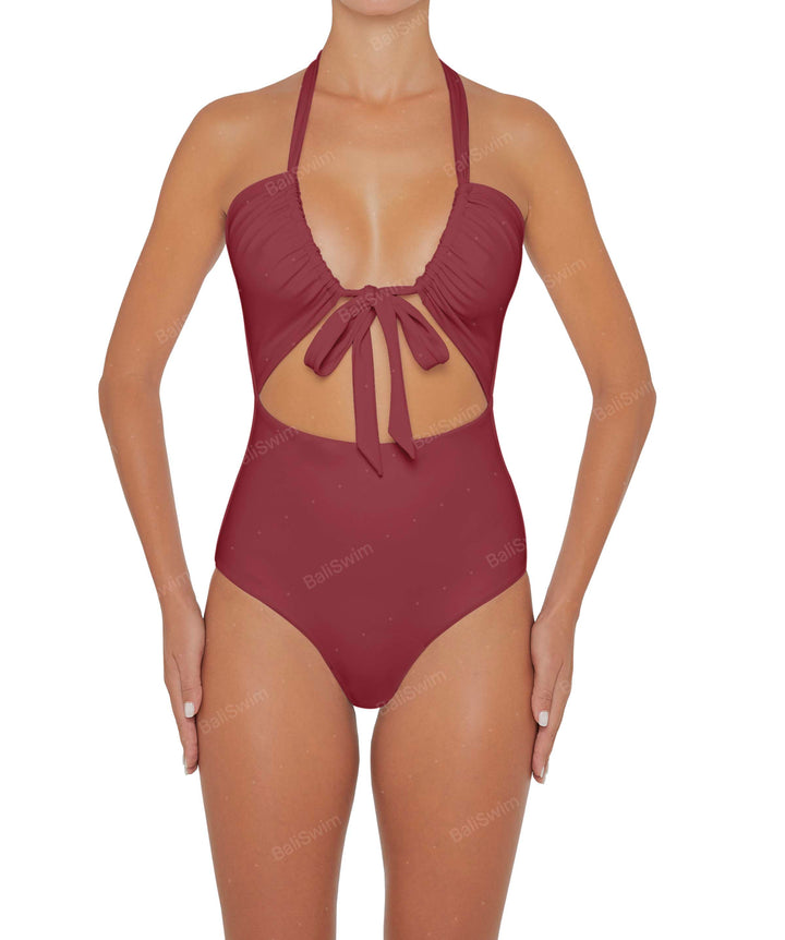 BSWS-S48 Halter Center Front Cutout One Piece