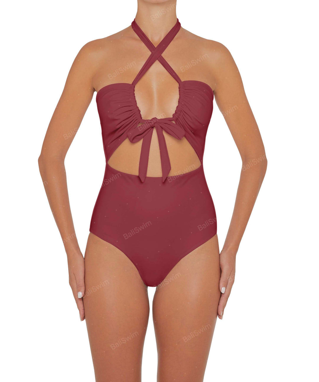 BSWS-S48 Halter Center Front Cutout One Piece