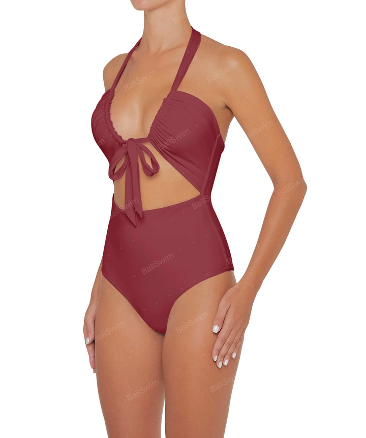 BSWS-S48 Halter Center Front Cutout One Piece