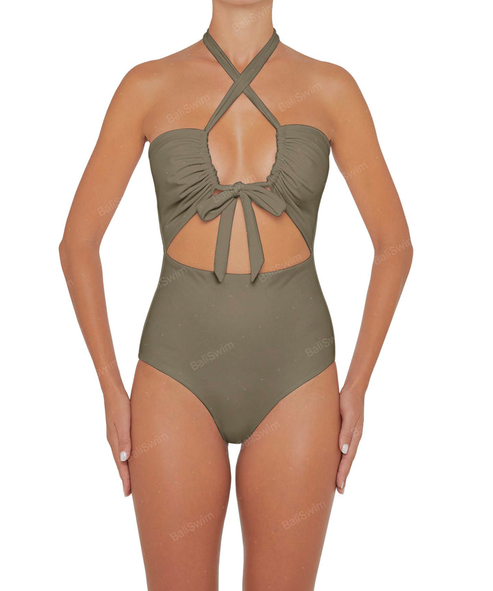 BSWS-S48 Halter Center Front Cutout One Piece