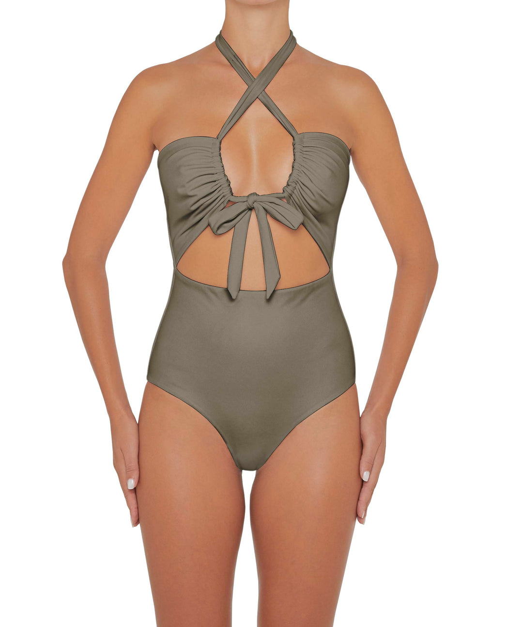 BSWS-S48 Halter Center Front Cutout One Piece