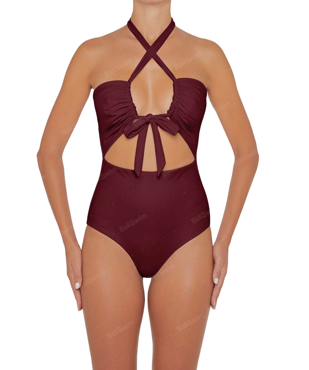 BSWS-S48 Halter Center Front Cutout One Piece