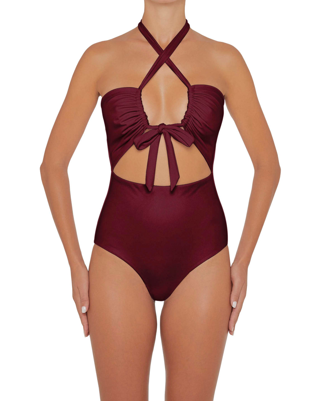 BSWS-S48 Halter Center Front Cutout One Piece