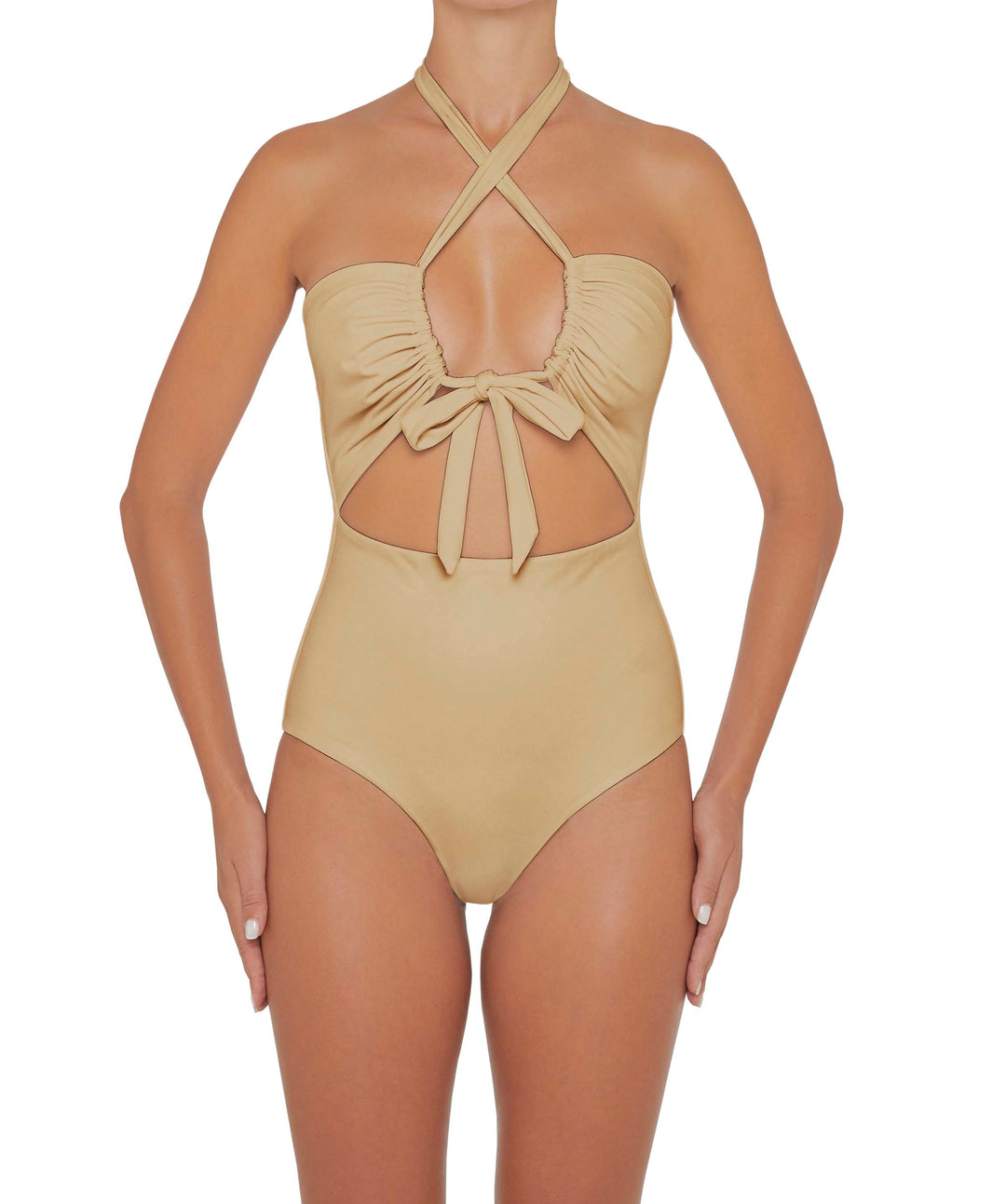 BSWS-S48 Halter Center Front Cutout One Piece