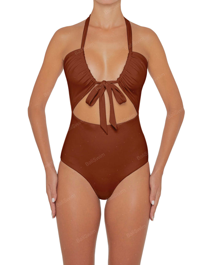 BSWS-S48 Halter Center Front Cutout One Piece