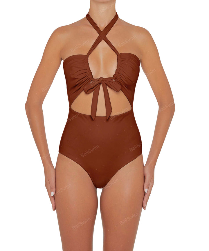 BSWS-S48 Halter Center Front Cutout One Piece