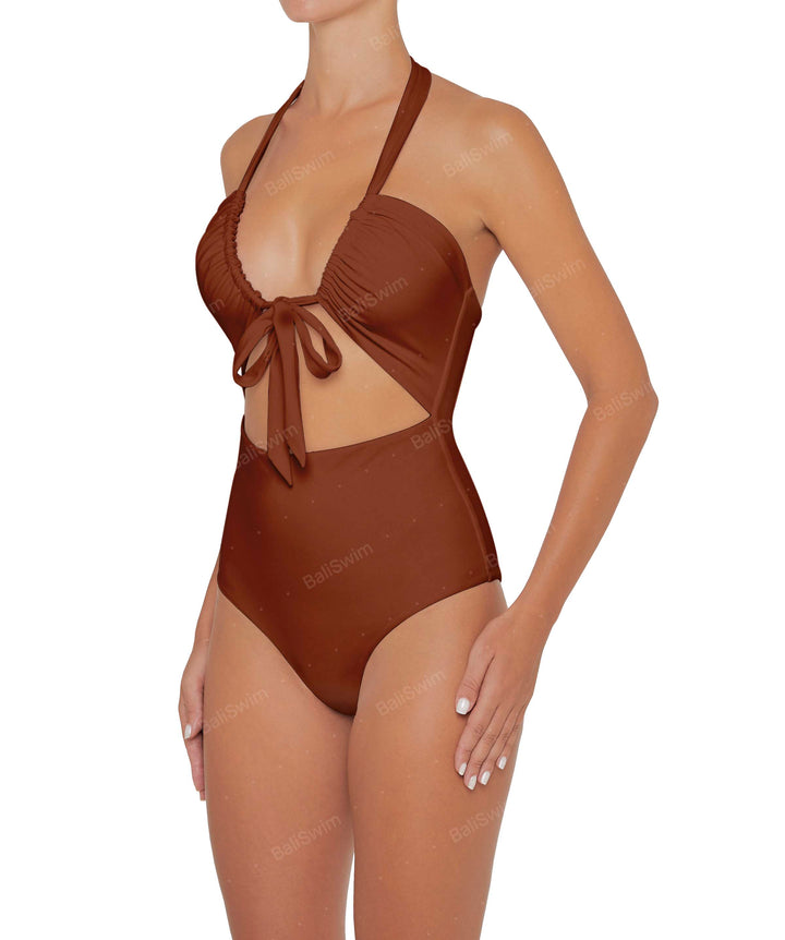 BSWS-S48 Halter Center Front Cutout One Piece