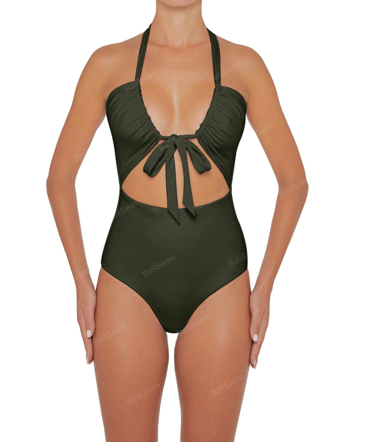 BSWS-S48 Halter Center Front Cutout One Piece