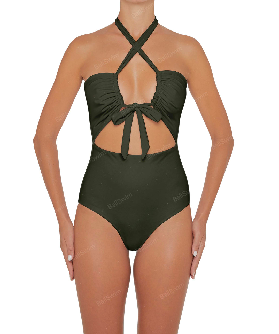 BSWS-S48 Halter Center Front Cutout One Piece