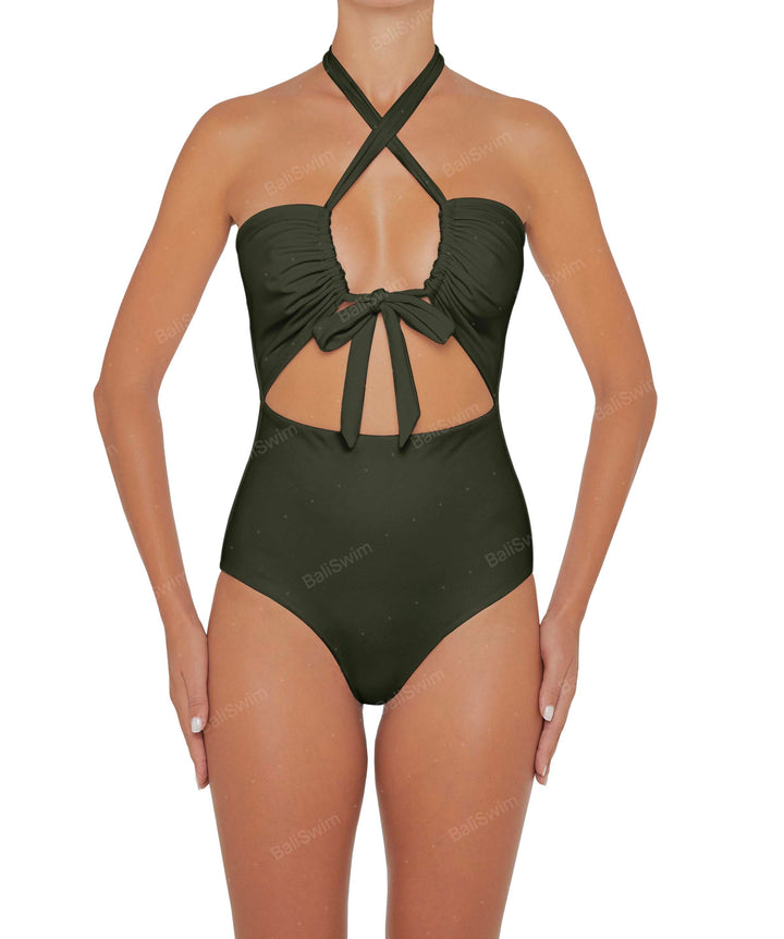 BSWS-S48 Halter Center Front Cutout One Piece