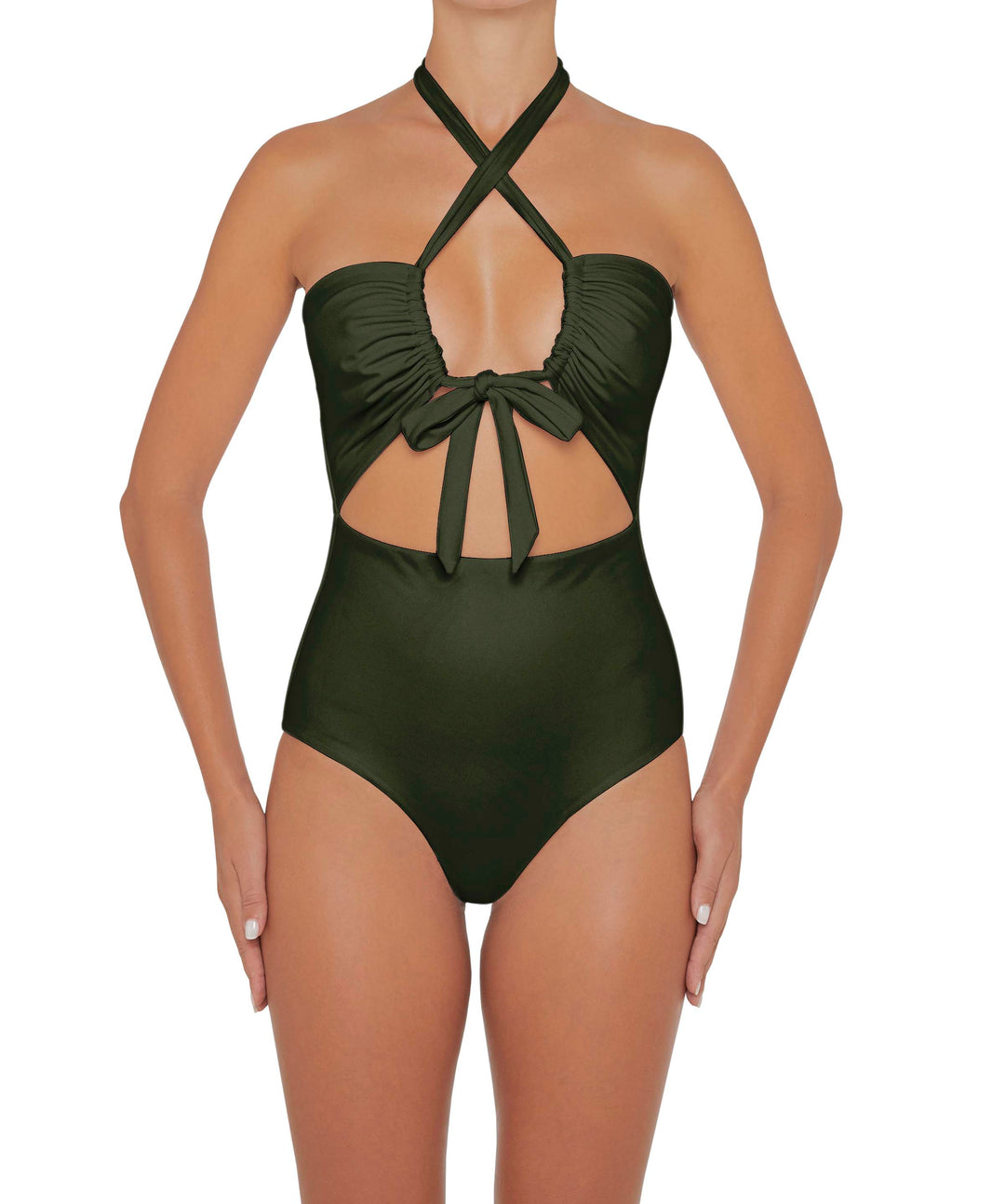 BSWS-S48 Halter Center Front Cutout One Piece