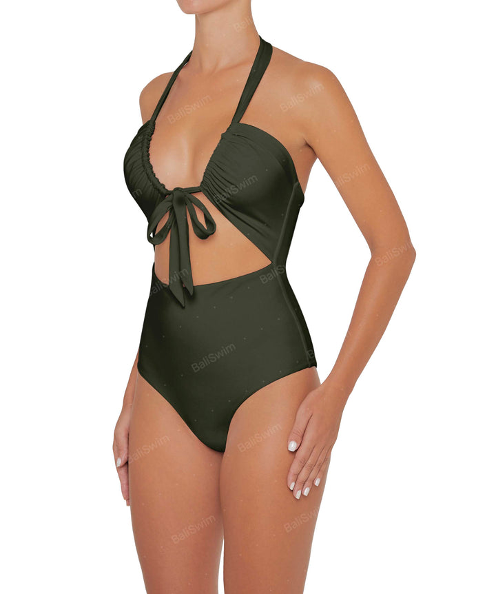 BSWS-S48 Halter Center Front Cutout One Piece