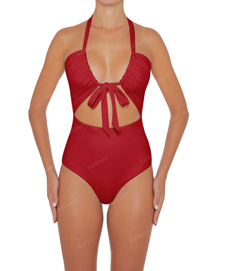 BSWS-S48 Halter Center Front Cutout One Piece