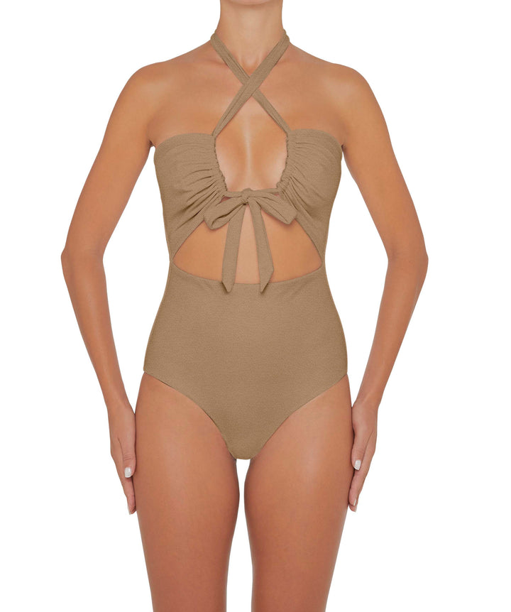BSWS-S48 Halter Center Front Cutout One Piece