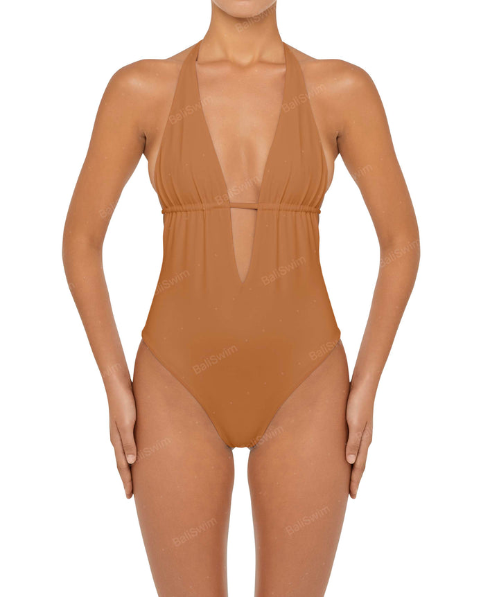 BSWS-S53 Plunge Neck Tunneled Underbust One Piece