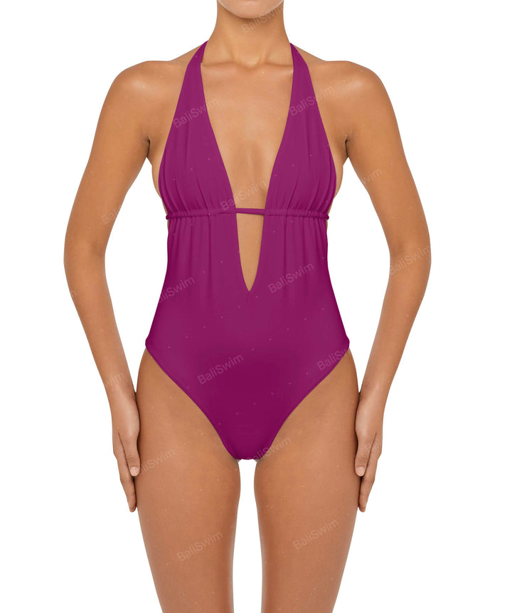 BSWS-S53 Plunge Neck Tunneled Underbust One Piece