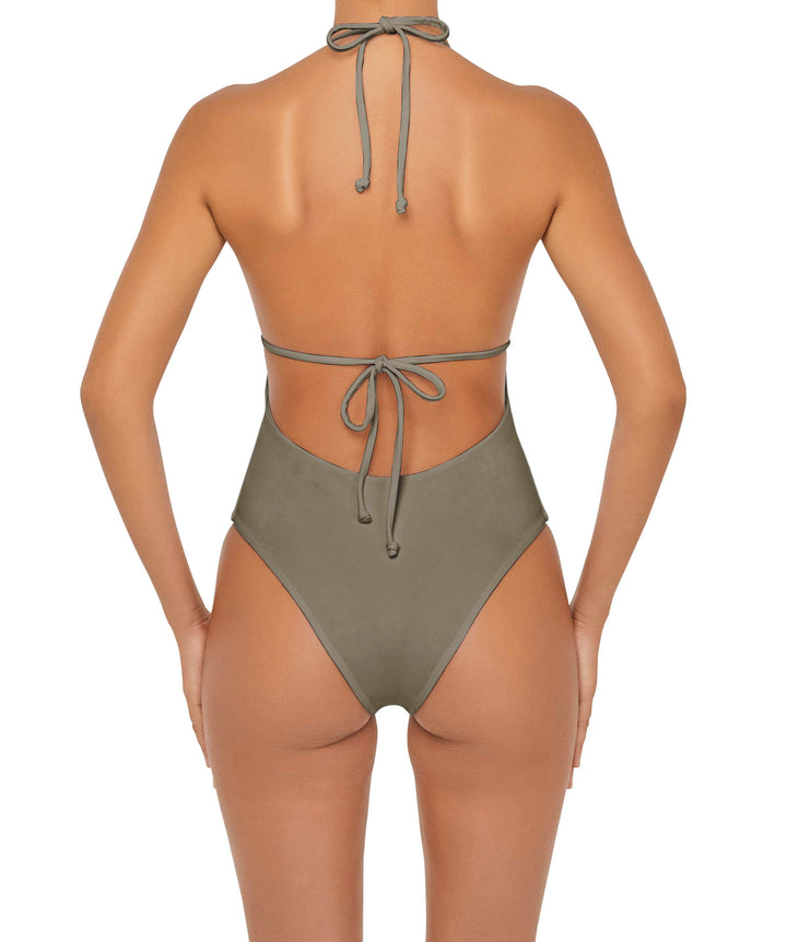 BSWS-S53 Plunge Neck Tunneled Underbust One Piece