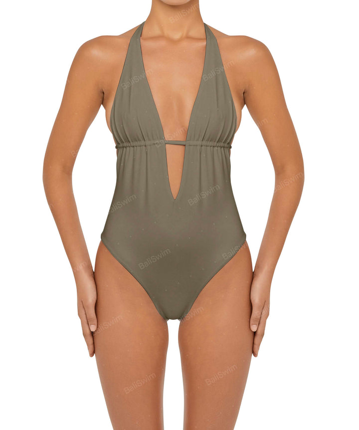 BSWS-S53 Plunge Neck Tunneled Underbust One Piece