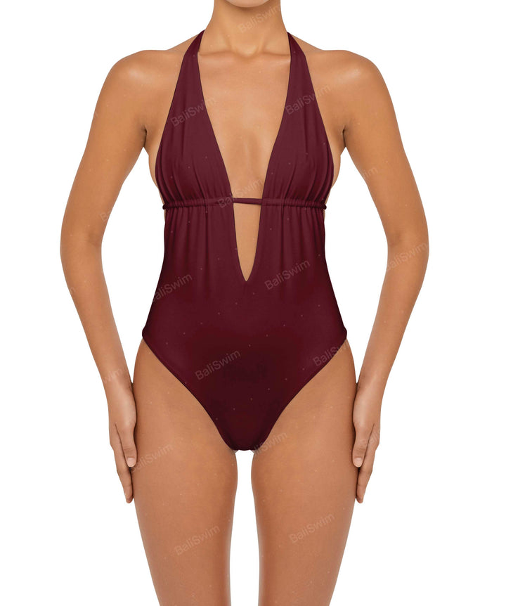 BSWS-S53 Plunge Neck Tunneled Underbust One Piece