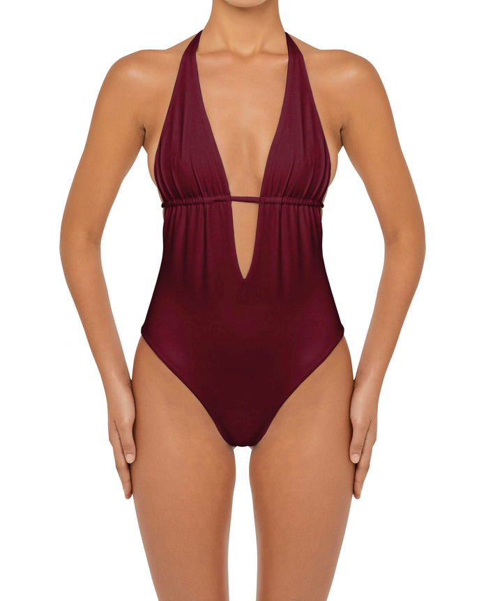 BSWS-S53 Plunge Neck Tunneled Underbust One Piece