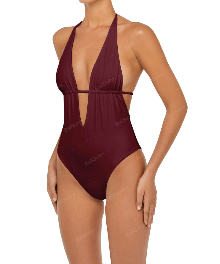 BSWS-S53 Plunge Neck Tunneled Underbust One Piece