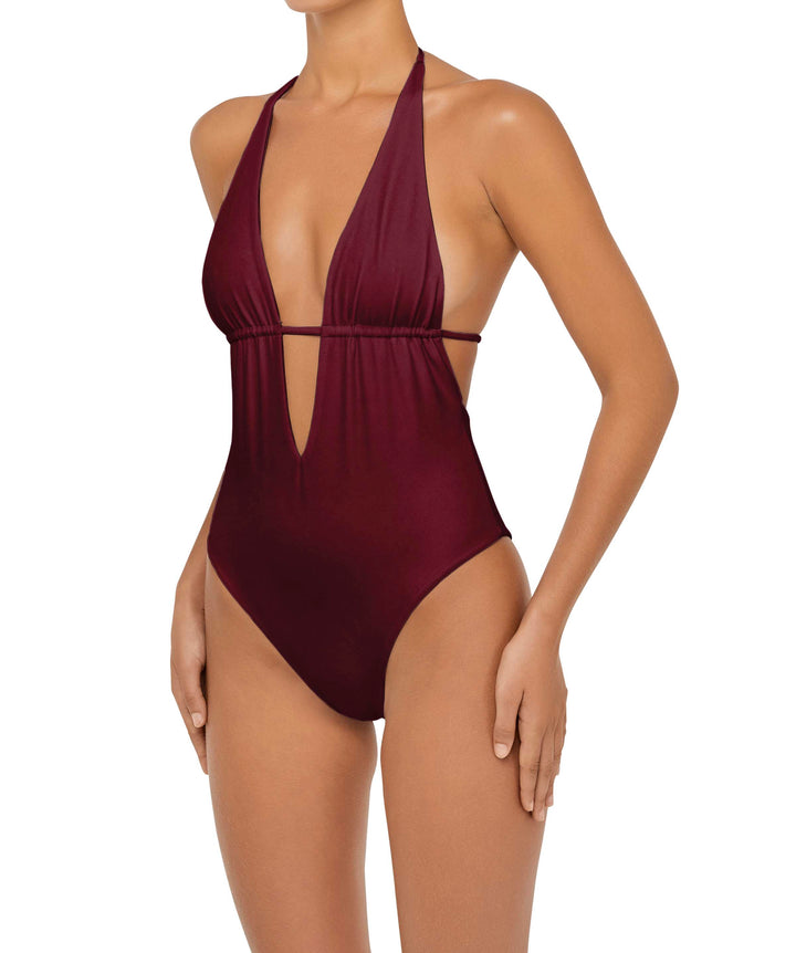 BSWS-S53 Plunge Neck Tunneled Underbust One Piece