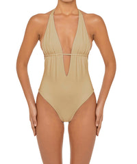BSWS-S53 Plunge Neck Tunneled Underbust One Piece