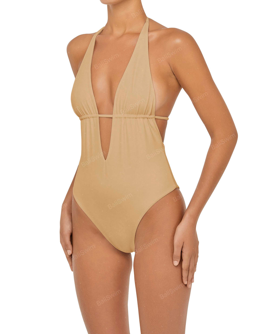 BSWS-S53 Plunge Neck Tunneled Underbust One Piece