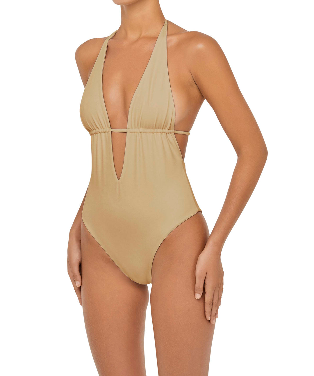 BSWS-S53 Plunge Neck Tunneled Underbust One Piece