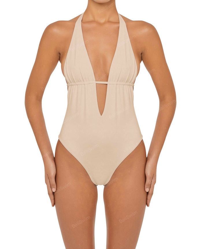 BSWS-S53 Plunge Neck Tunneled Underbust One Piece