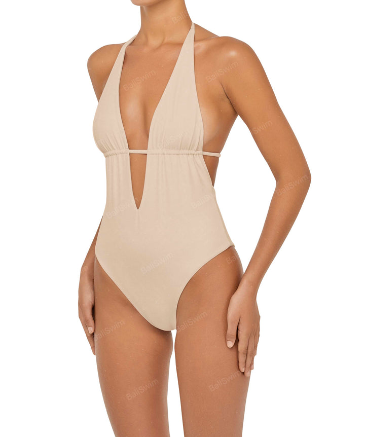 BSWS-S53 Plunge Neck Tunneled Underbust One Piece