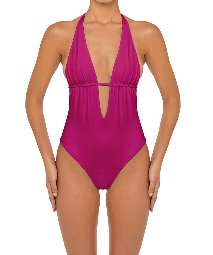 BSWS-S53 Plunge Neck Tunneled Underbust One Piece
