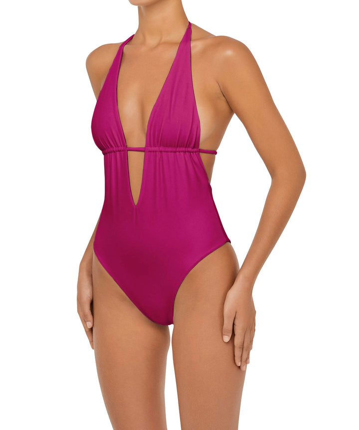 BSWS-S53 Plunge Neck Tunneled Underbust One Piece