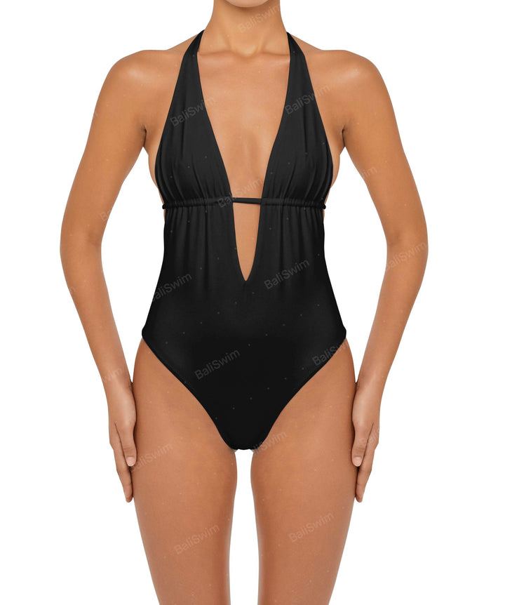 BSWS-S53 Plunge Neck Tunneled Underbust One Piece