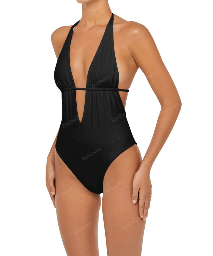 BSWS-S53 Plunge Neck Tunneled Underbust One Piece