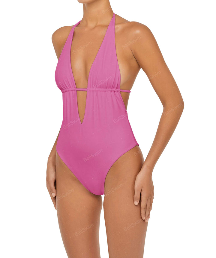 BSWS-S53 Plunge Neck Tunneled Underbust One Piece