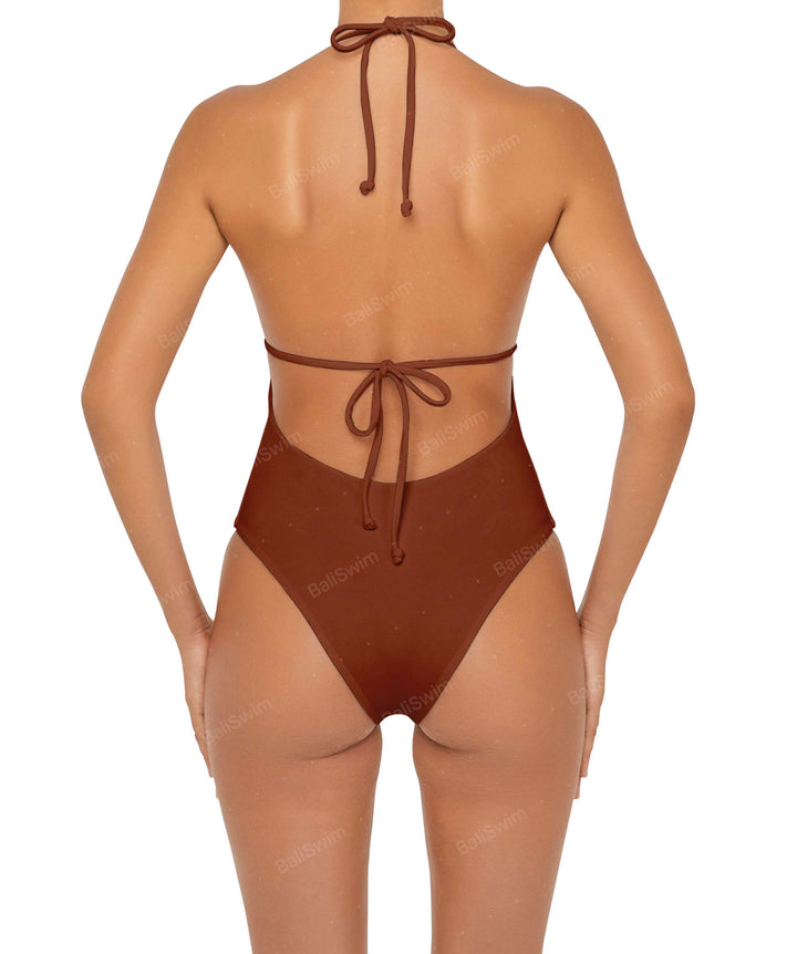 BSWS-S53 Plunge Neck Tunneled Underbust One Piece