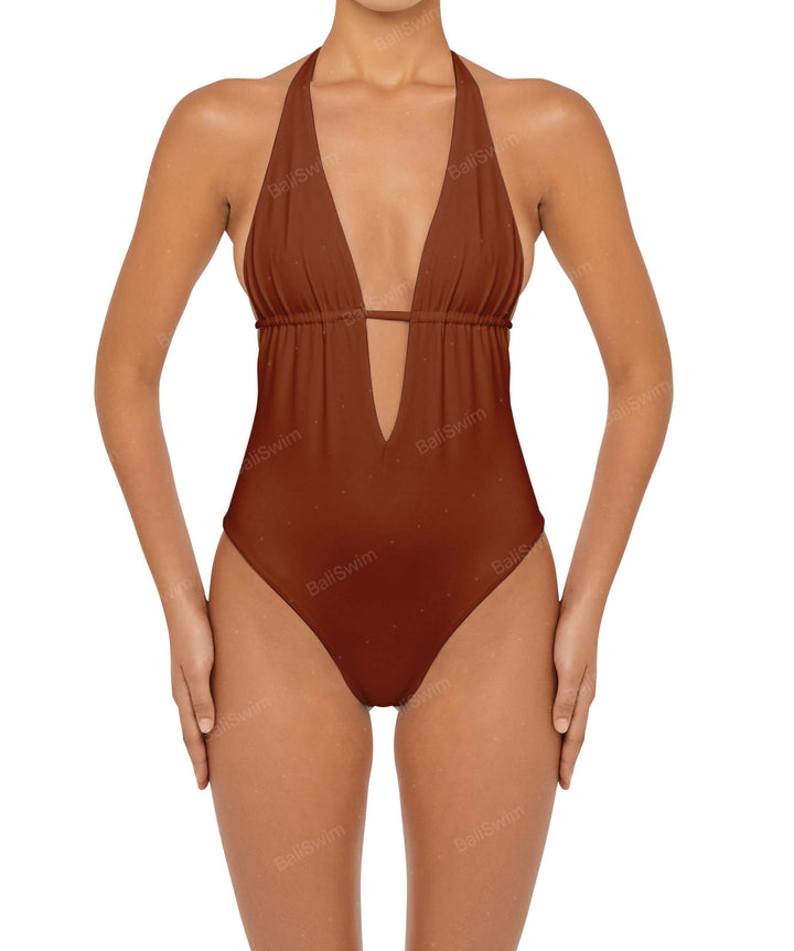 BSWS-S53 Plunge Neck Tunneled Underbust One Piece