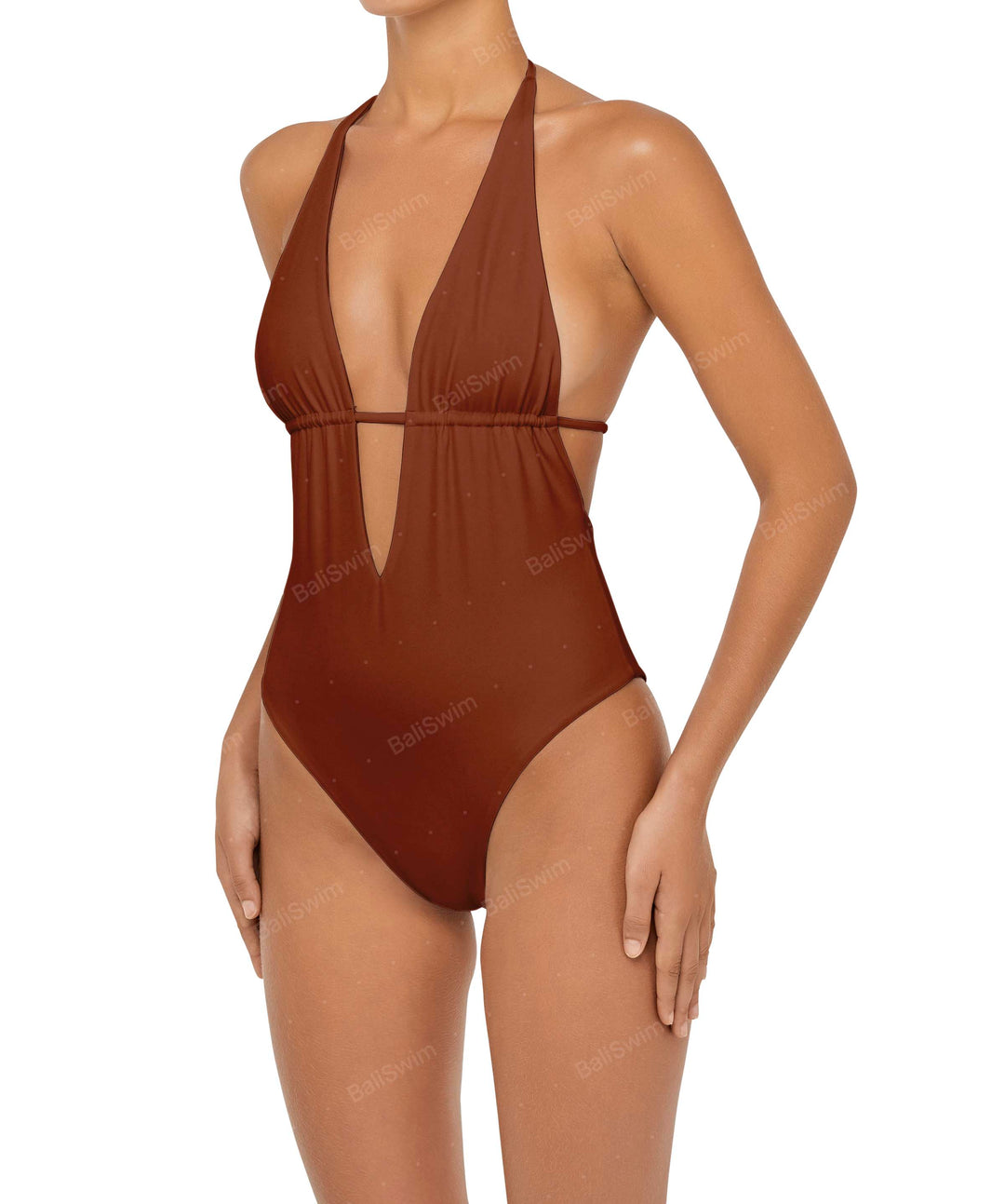 BSWS-S53 Plunge Neck Tunneled Underbust One Piece