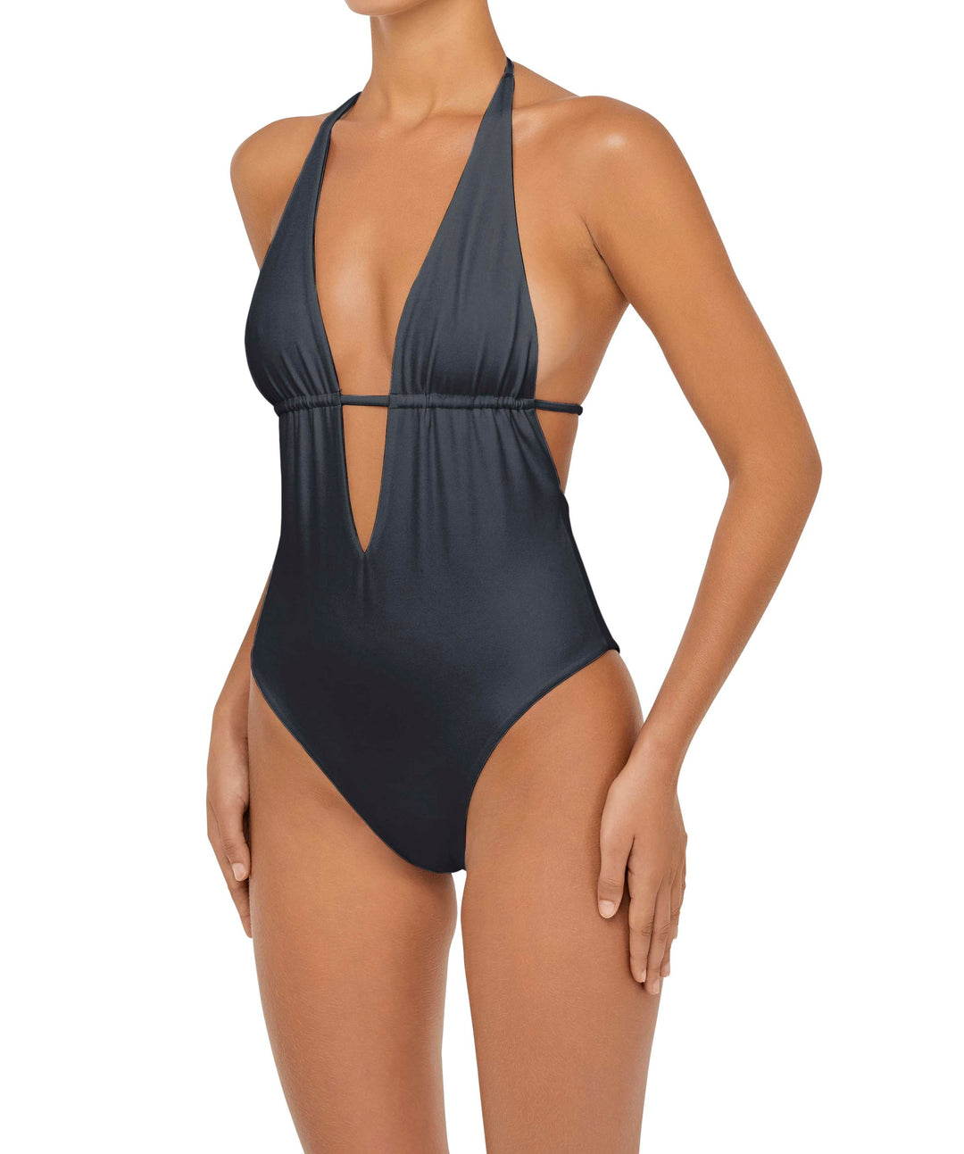 BSWS-S53 Plunge Neck Tunneled Underbust One Piece