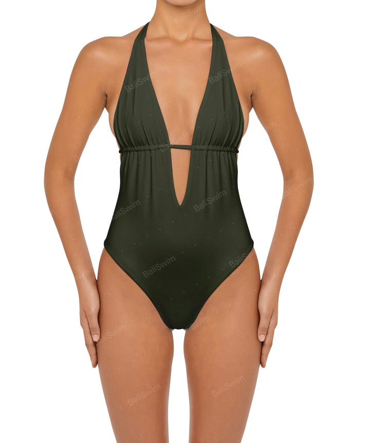 BSWS-S53 Plunge Neck Tunneled Underbust One Piece