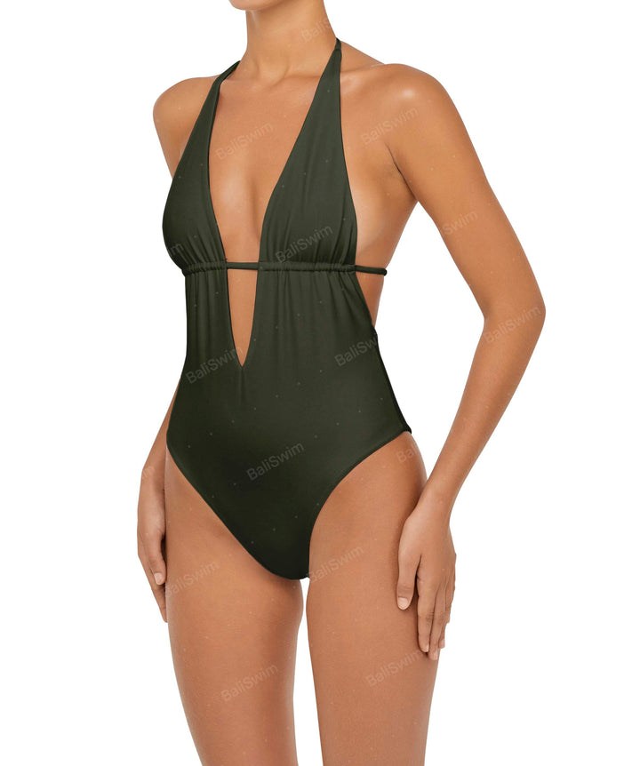 BSWS-S53 Plunge Neck Tunneled Underbust One Piece