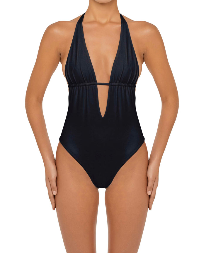 BSWS-S53 Plunge Neck Tunneled Underbust One Piece